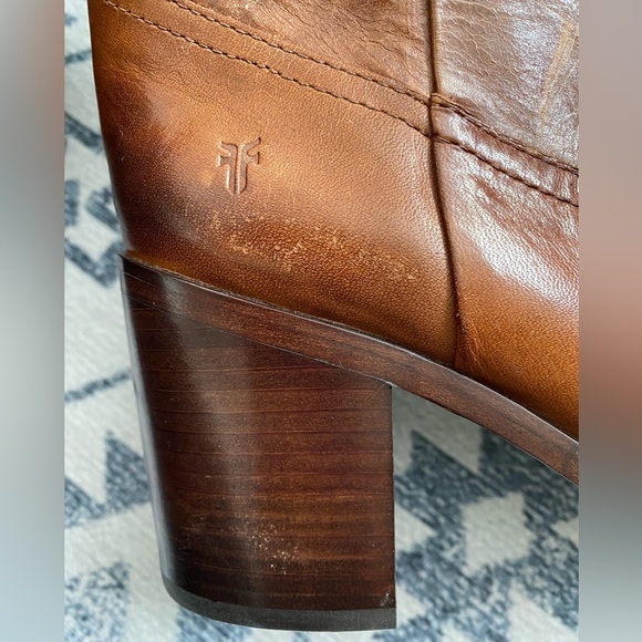 FRYE Boots Cognac Size 9.5 - Picture 3 of 12
